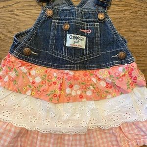 Authentic Osh Kosh girl jean dress 9 month